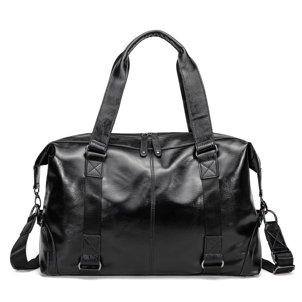 Wholesale PU Leather Men's Handbag Korean Fashion Casual Crossbody Travel Bag Large Capacity Luggage Bag