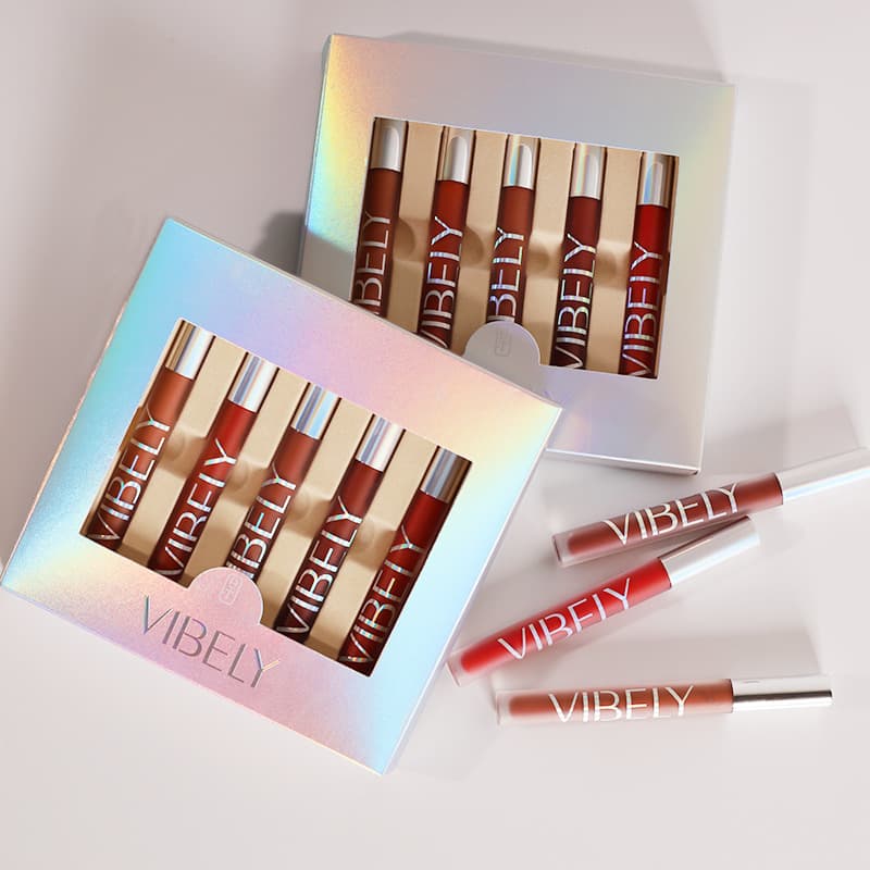 VIBELY Matte Air Lip Glaze Five-Piece Set - Li Jiaqi Recommended Affordable Niche Matte Lipstick Gift Box