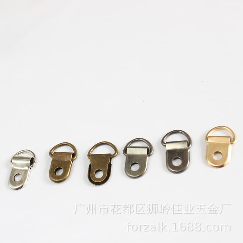 Paris buckle with iron D-ring, women's bag hardware accessories, curved Paris ear, 3-fold edge Paris buckle