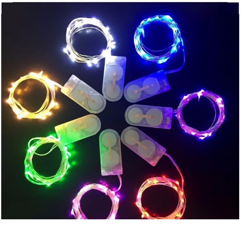 CR2032U type battery box copper wire button light gift box cake flower Christmas Valentine's Day copper wire string LED light