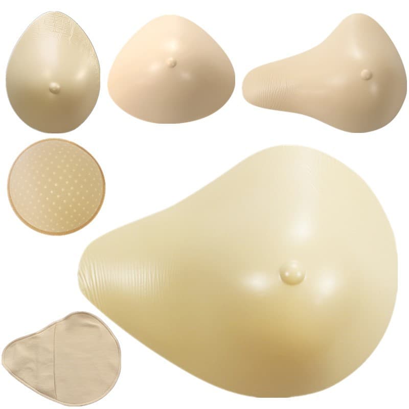 Wholesale Lightweight Silicone Breast Prosthesis, Concave Base Breathable Pad, Thickened Post-Surgery Breast Form, Women's Bra Protective Cover
