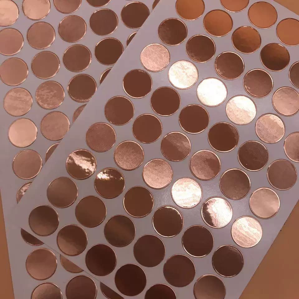 Supply round copper foil stickers, processing touch button copper foil stickers, Dongguan conductive shielding paper thin copper paper