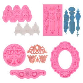 Multiple Embossed Shape Silicone Molds Lace Border Mold Cake Fondant Silicone Mold Sugar Craft Mold