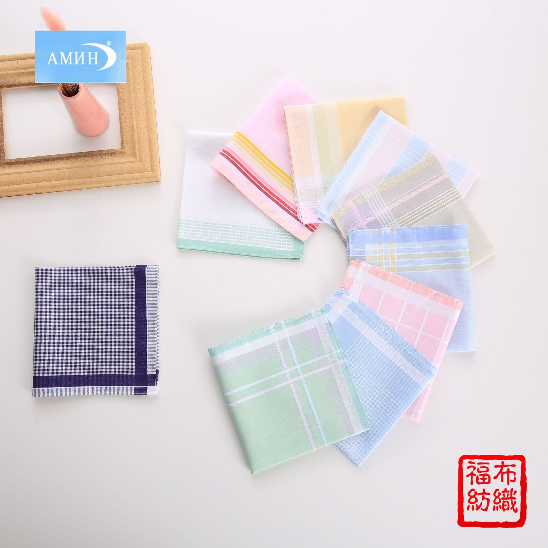 29cm Pure Cotton Ladies Handkerchief, Cotton Handkerchief Towel, Comfortable Cotton Square, Pocket Square Hand Towel, Custom Handkerchief