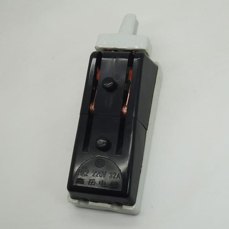 KH2 2X32A Old Style Knife Switch 220V Two-Phase Black Ceramic Base Knife Switch Load Type Switch