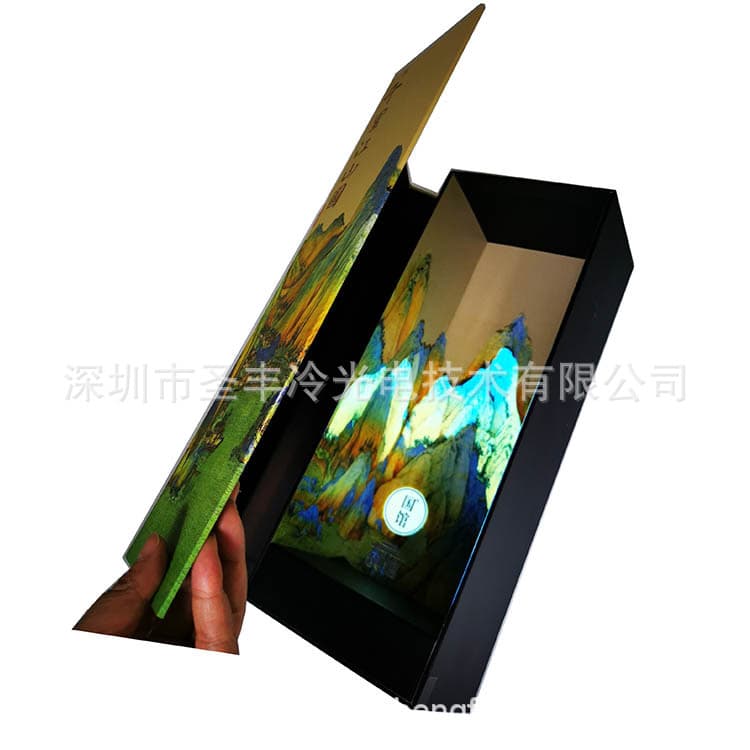 Custom Glow Packaging Box EL Cold Light Panel LED Packaging Suitable for Tobacco, Alcohol, Cosmetics Cross-Border Export Supply