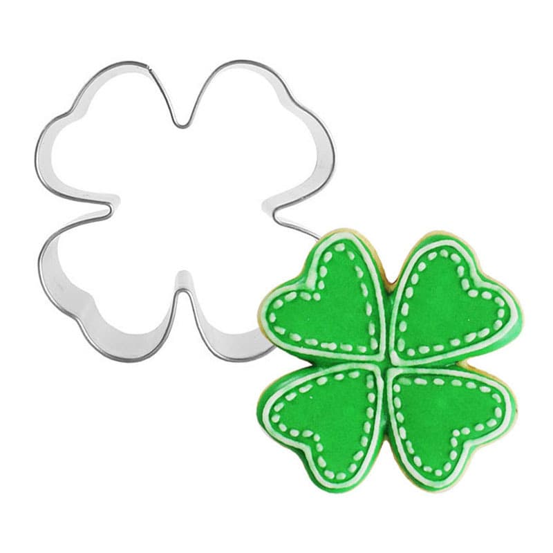 St. Patrick's Day Cookie Cutter Four-Leaf Clover Petal St. Brigid's Day Cookie Mold Baking Cutter