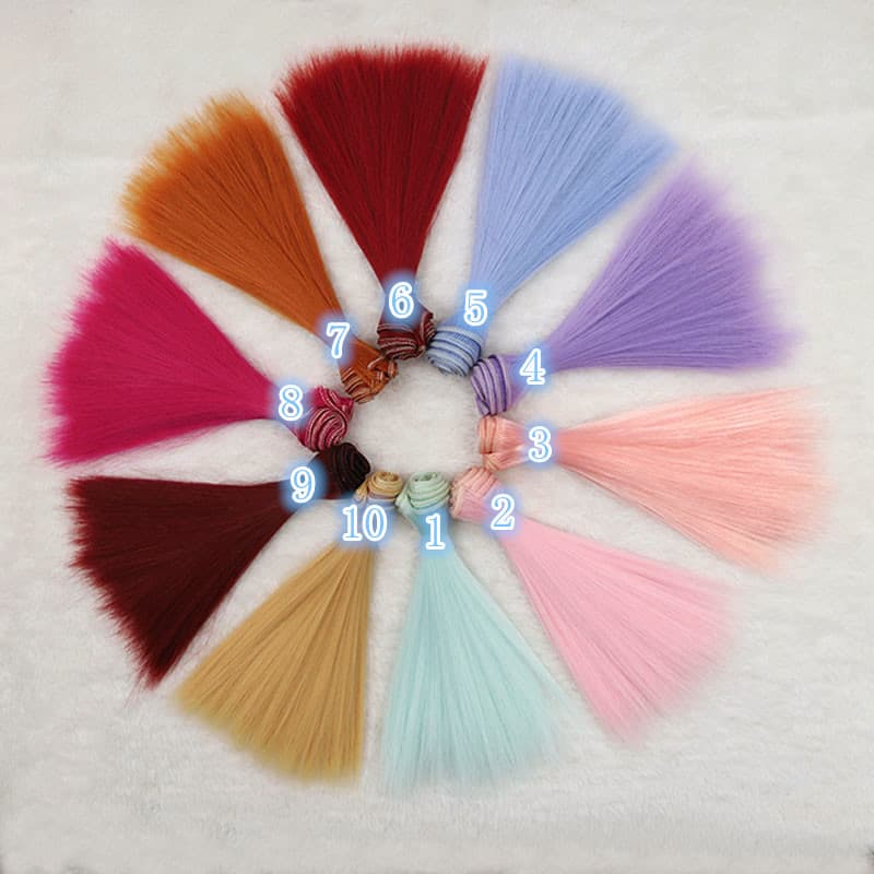 SD.BJD Doll Cotton Doll Wig Hair Row High Temperature Silk Straight Hair Row Horizontal Length 1 Meter Vertical Length 25cm
