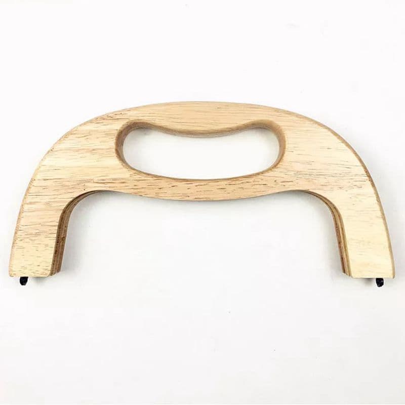 Cross-border 26*12CM Solid Wood Handle Rubberwood Wooden Bag Handle DIY Wooden Handle