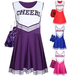XS-XXL Plus Size Sexy Women's Cheerleader Costume Carnival Cheerleading Outfit Stage Performance Costume Lingerie