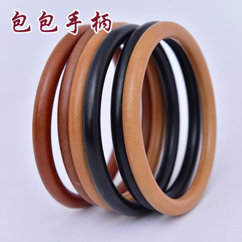 Wooden Handbag Handle Wooden Handle Wooden Ring Wooden Circle Woven Bag Handle DIY Wooden Round Handle Outer Diameter 14CM Wooden Handle