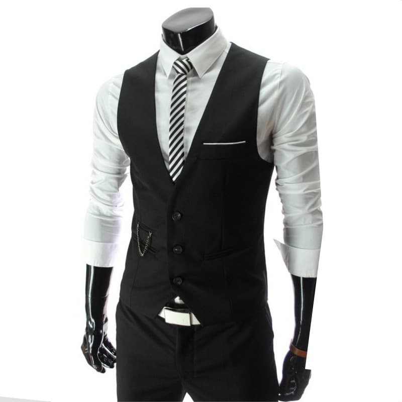 2024 foreign trade cross-border new Amazon European size single-breasted men's casual vest foreign trade wholesale suit vest