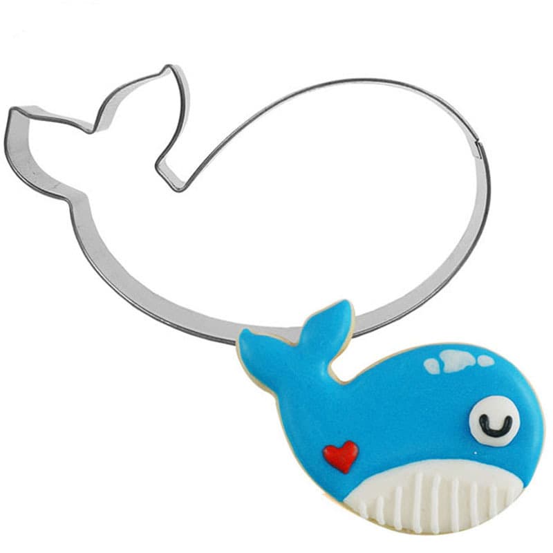 Cute whale ocean big head whale cartoon animal children fruit cutting cookie cookie mold baking