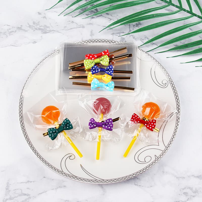 Lollipop Baking Packaging Set - Lollipop Packaging Bags, Paper Sticks, and Sealing Ties