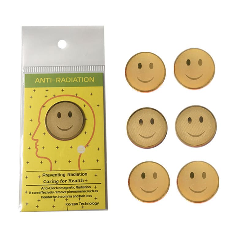 Amazon New 24K Smiley Face Negative Ion Energy Radiation Phone Sticker, Anti-Radiation Sticker
