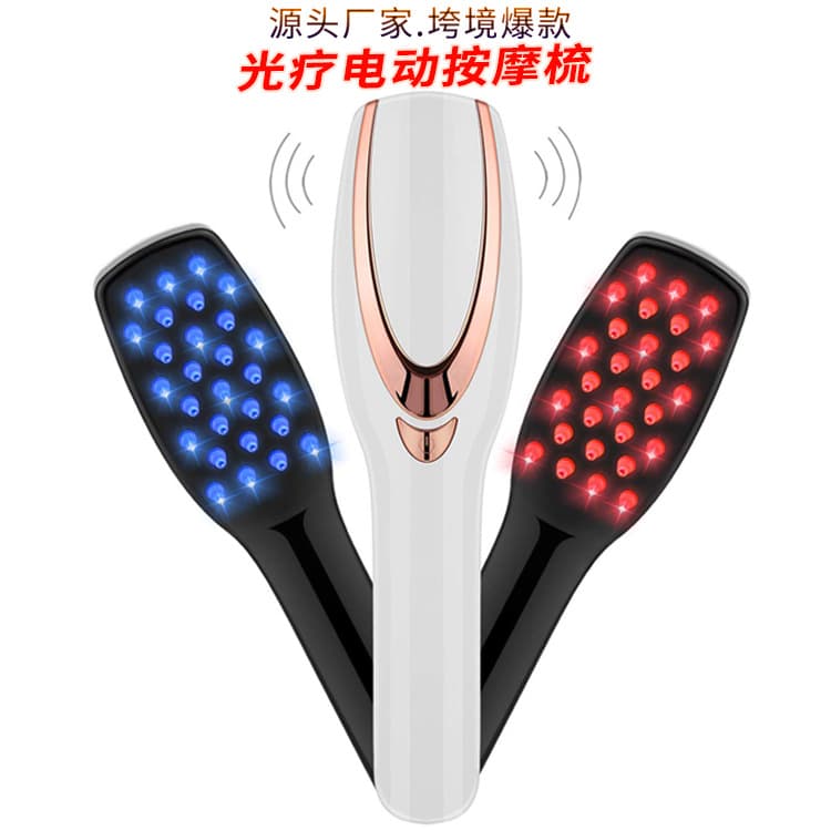 Electric Massage Comb for Head Hair Loss Prevention Tooth Straight Hair Comb Plastic Vibration Phototherapy Scalp Care Health