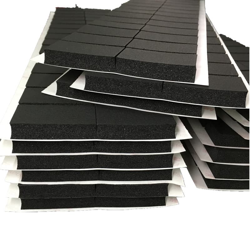 CR Fireproof Foam, Flame-Retardant Sponge Pads, Self-Adhesive Neoprene Rubber Foam, EVA Foam Insulation, Black Cotton Tape from Manufacturer
