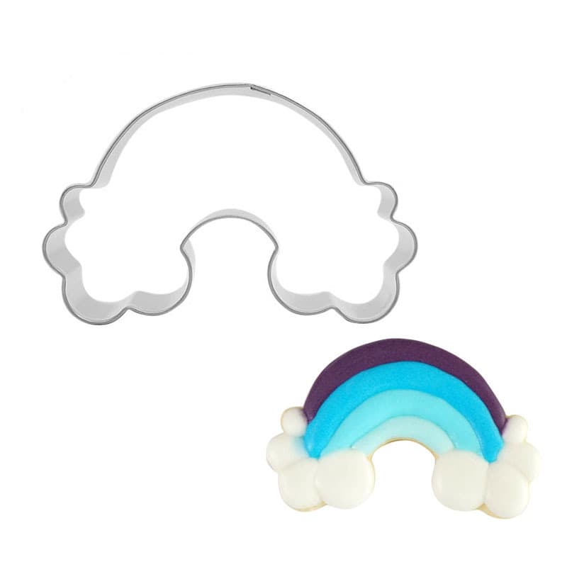 Stainless Steel Mousse Ring Cookie Cutter Rainbow Press Mold Steamed Bun Mold Baking Tool