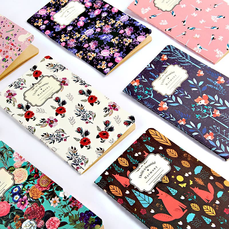 New Retro Kraft Paper Notebook Patterned Journal Exquisite Handwritten Notebook Small Gift Custom Logo Available Wholesale