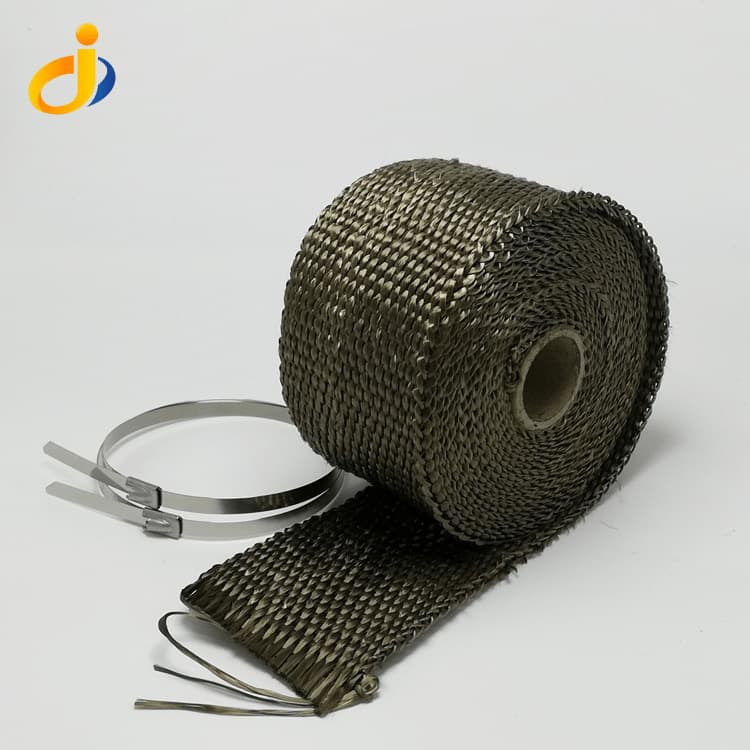 Titanium gold heat insulation cloth with exhaust pipe modification panel cloth; fiberglass cloth with high temperature resistant and fireproof heat insulation.