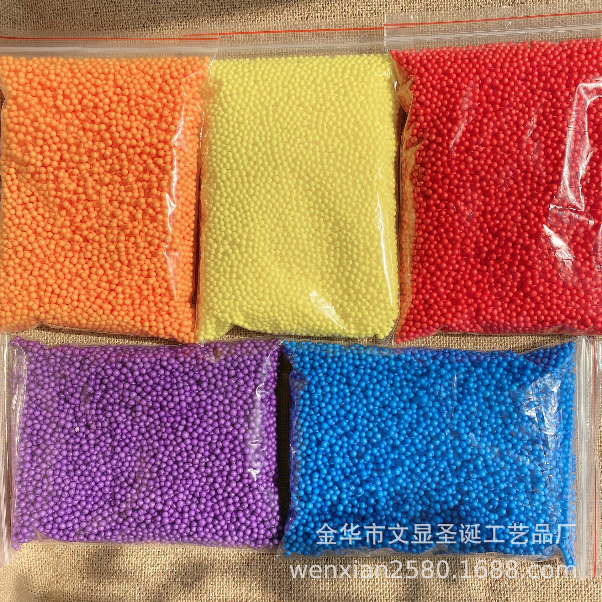 Colorful foam balls, foam particles, 3-5mm color particles, macarons, handmade DIY materials, slime particles