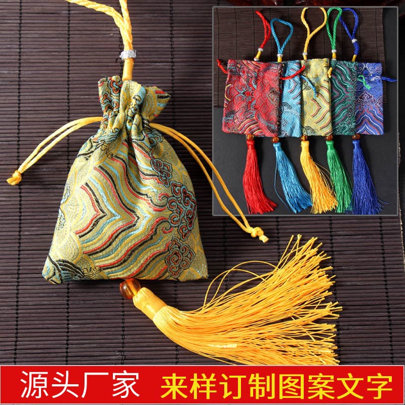 Dragon Boat Festival Mugwort Mosquito Repellent Sachet Empty Bag Children's Wearable Pendant Wardrobe Drawstring Bag Jewelry Lucky Bag