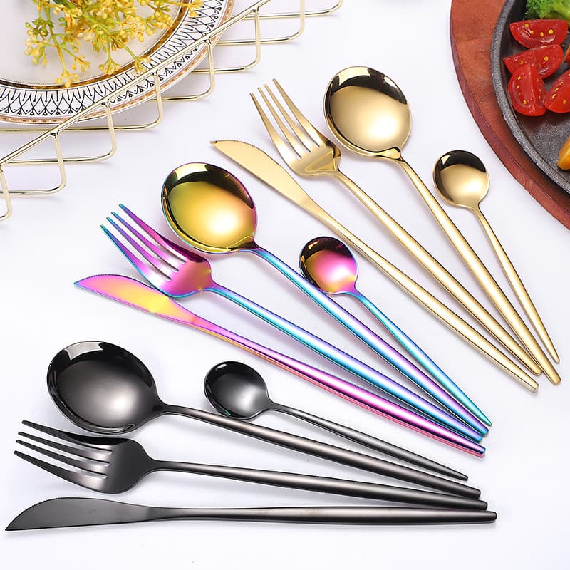 Stainless Steel Cutlery Set Amazon Dinnerware Steak Knife Fork Spoon Four-piece Set Western Dining Utensils