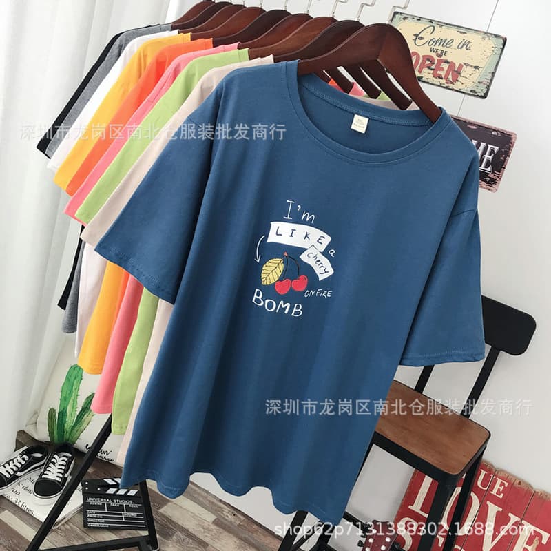 1688 Wholesale Women's T-Shirt $9.9 Free Shipping Drop Shipping Guangzhou Surplus Stock for Street Vendors Night Market