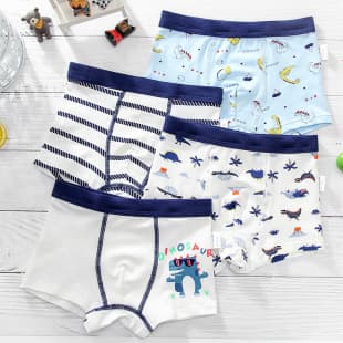 [4-Pack] Boys' Cotton Boxer Briefs, Kids' Underwear for Boys, Toddler & Youth Shorts