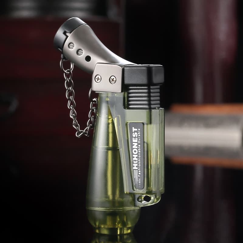 HONEST Baicheng Stone Wolf Lighters - Personalized Inflatable Windproof Lighters with Direct Flame Advertising Logo Engraving - Manufacturer Wholesale