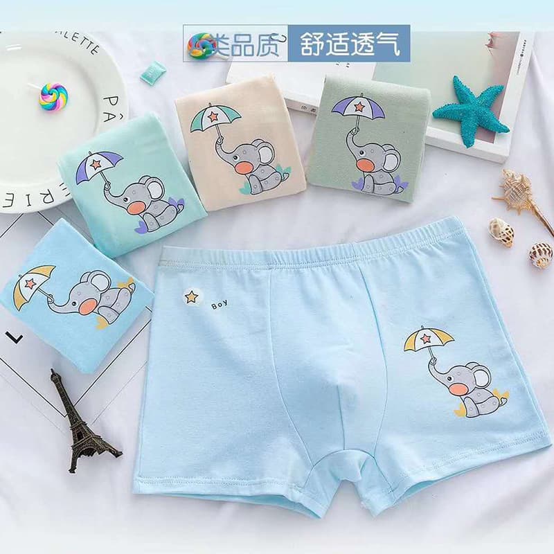 Cartoon Children's Underpants Cotton Boys Girls Boxer Briefs Baby Cotton Kids Short Underwear Innerwear Letong