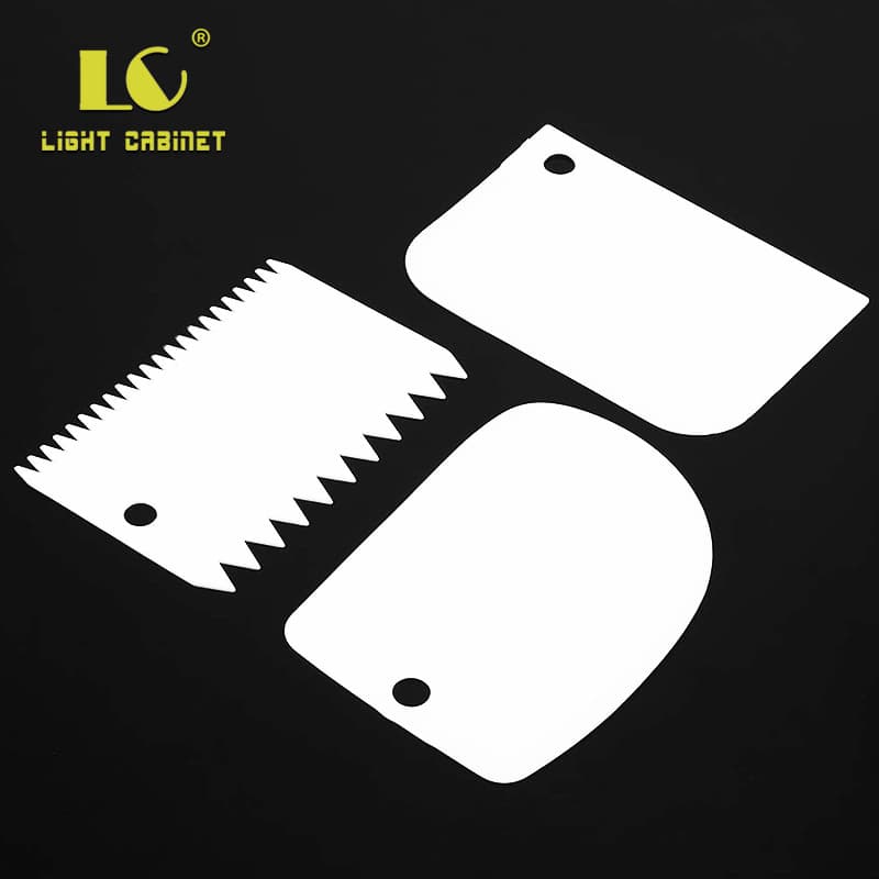 New PP Colorful Plastic Scraper Three-Piece Set, Cream Scraper Cake, Direct Wholesale from Plastic Dough Cutter Manufacturer
