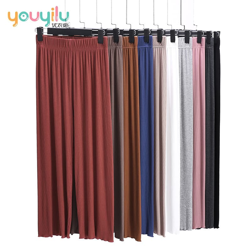 Women's Casual Modal Pants, Loose Fit, Slimming, Solid Color, Yoga Capri Pants, Thin Ice Silk Stretch, Plus Size, Loungewear