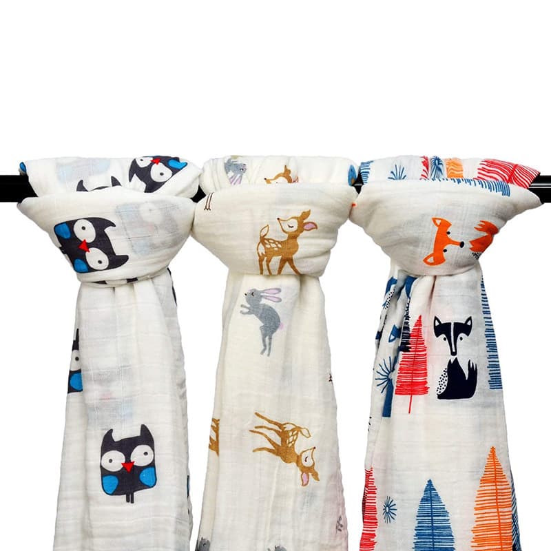 Ins hot-selling muslin pure cotton 2-layer gauze swaddle, baby bath towel, newborn swaddle, baby blanket wholesale.