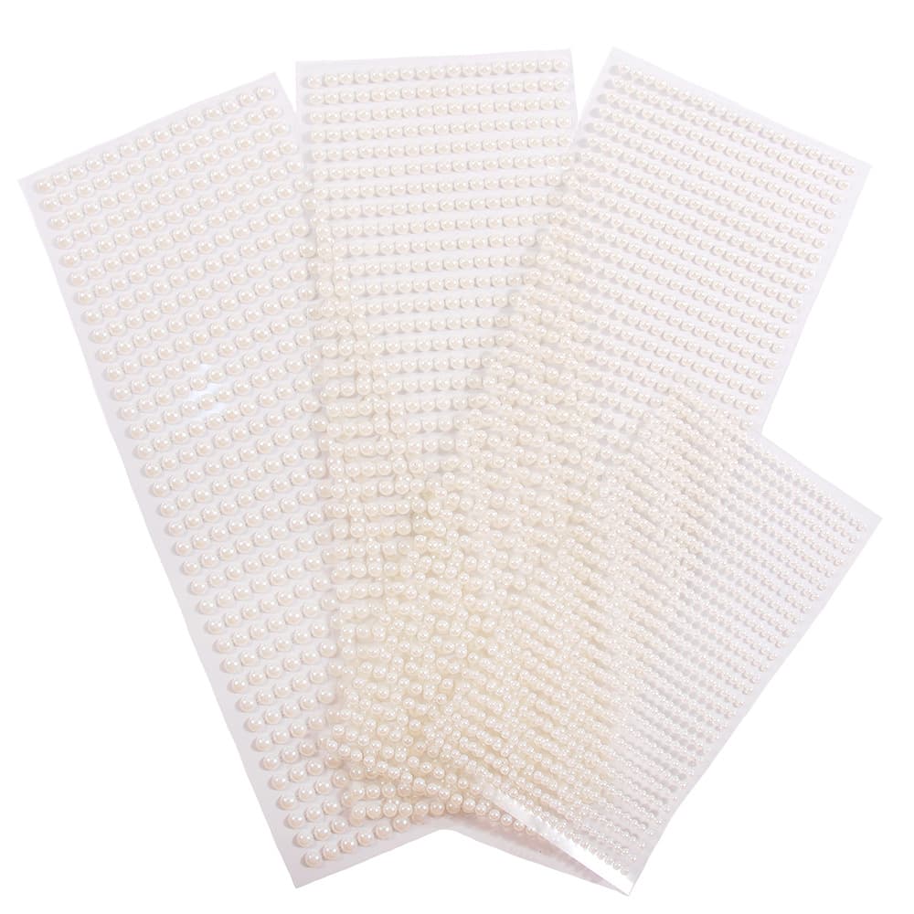 DIY Pearl Crystal Car Interior Decoration Stickers for Mobile Phone 3-6mm Children's Stickers Bumper