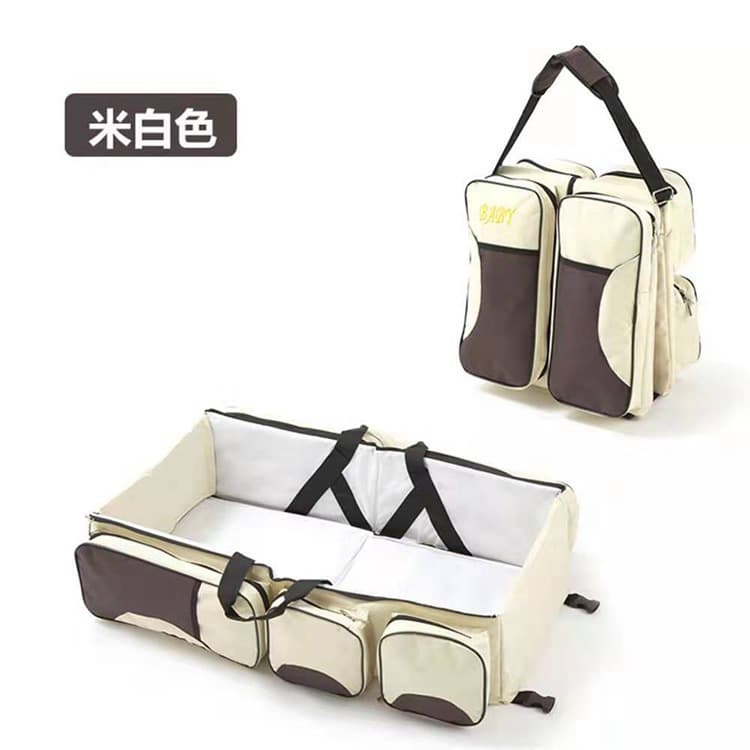Factory Supply Portable Travel Folding Baby Crib Multi-Function Mommy Bag Fashion Storage Maternity Bag Export Bed Bag
