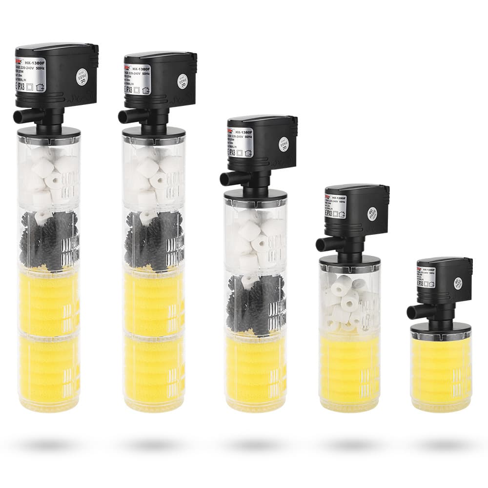 Three-in-One Aquarium Filter Oxygenator Built-In Pump Fish Tank Filter Material Internal Filter System Plastic Aquarium Equipment