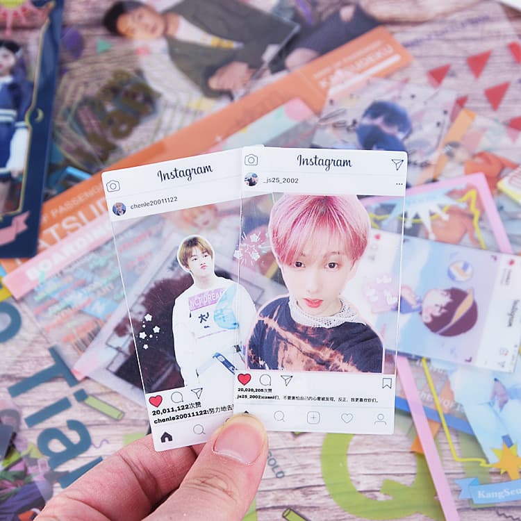 Custom Transparent Cards, Clear Ins Style Support Cards, Airplane Ticket, Anime Calendar, Tarot Cards Customization