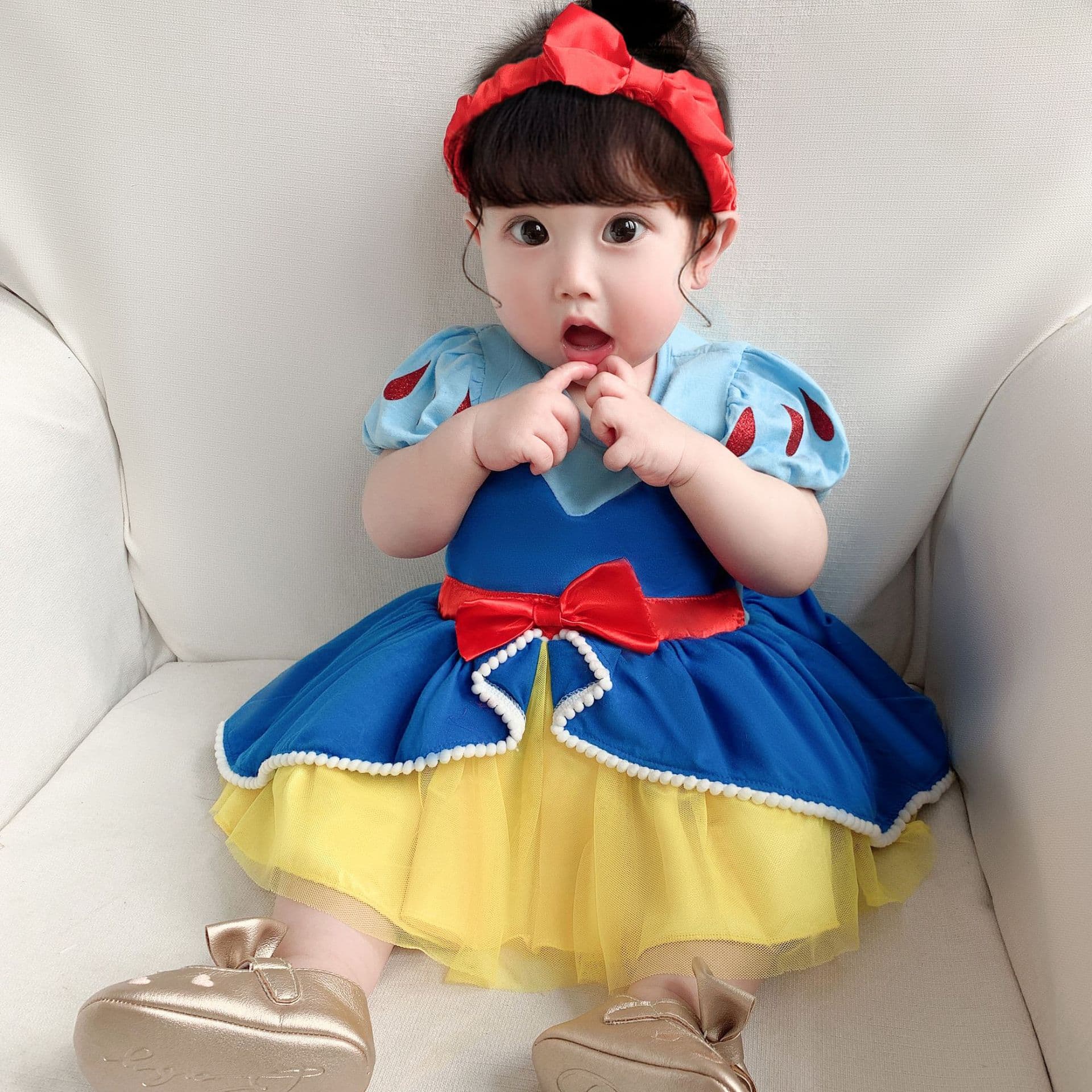New Baby Girls' Romper Crawling Suit Snow White Dress Halloween Costume Drop Shipping