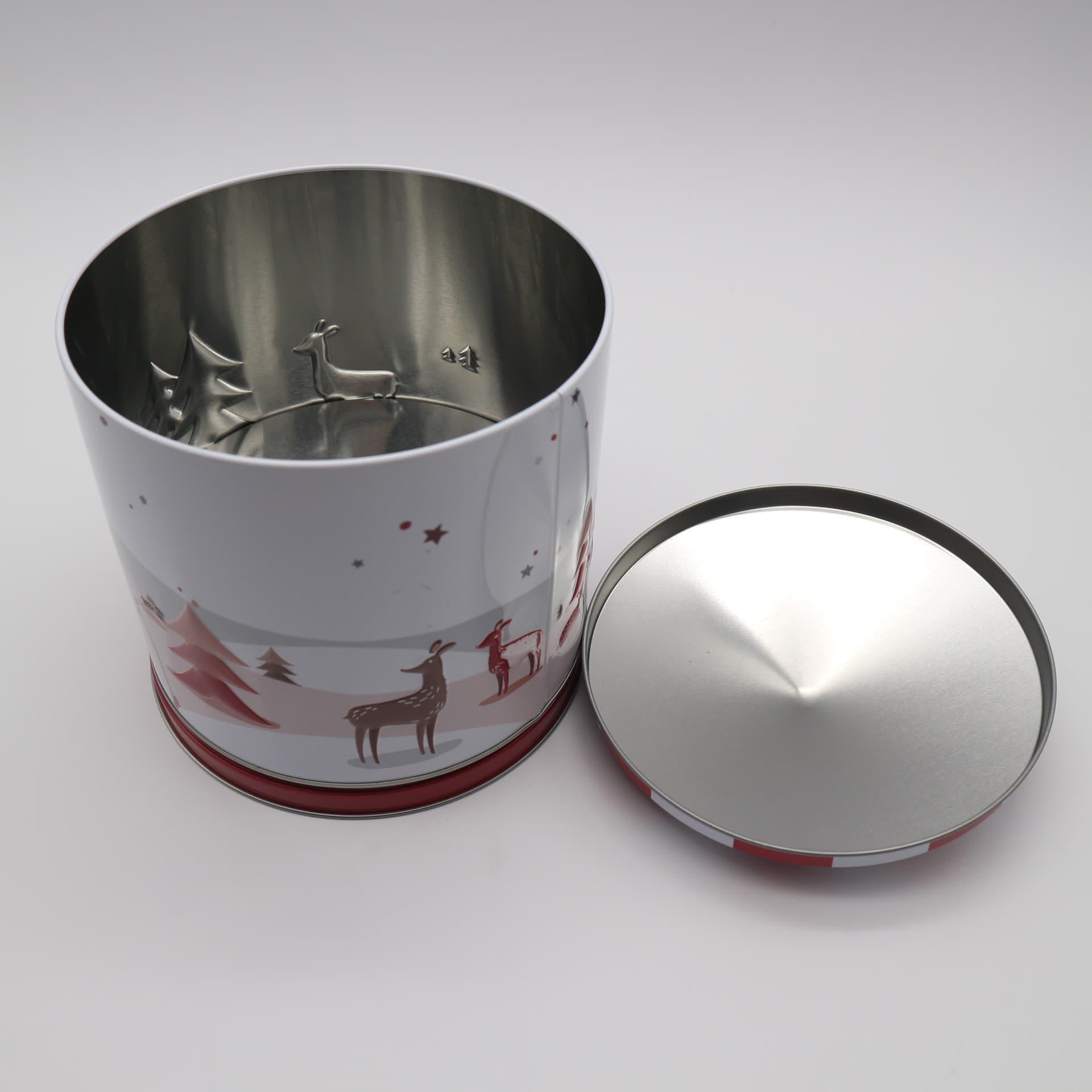 Christmas Music Chip Tin Can, 500g Chocolate Packaging Tin, Food Grade Candy and Cookie Music Tin