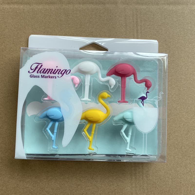 Creative Flamingo Wine Glass Markers Silicone Animals Party Wine Glass Identifier Drinking Markers