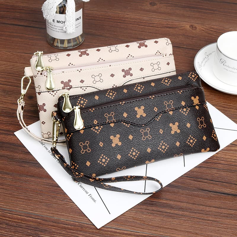 New Women's Casual Small Fashionable Korean Style Handbag Trendy Ladies Mobile Phone Coin Purse Clutch Bag Leather Goods
