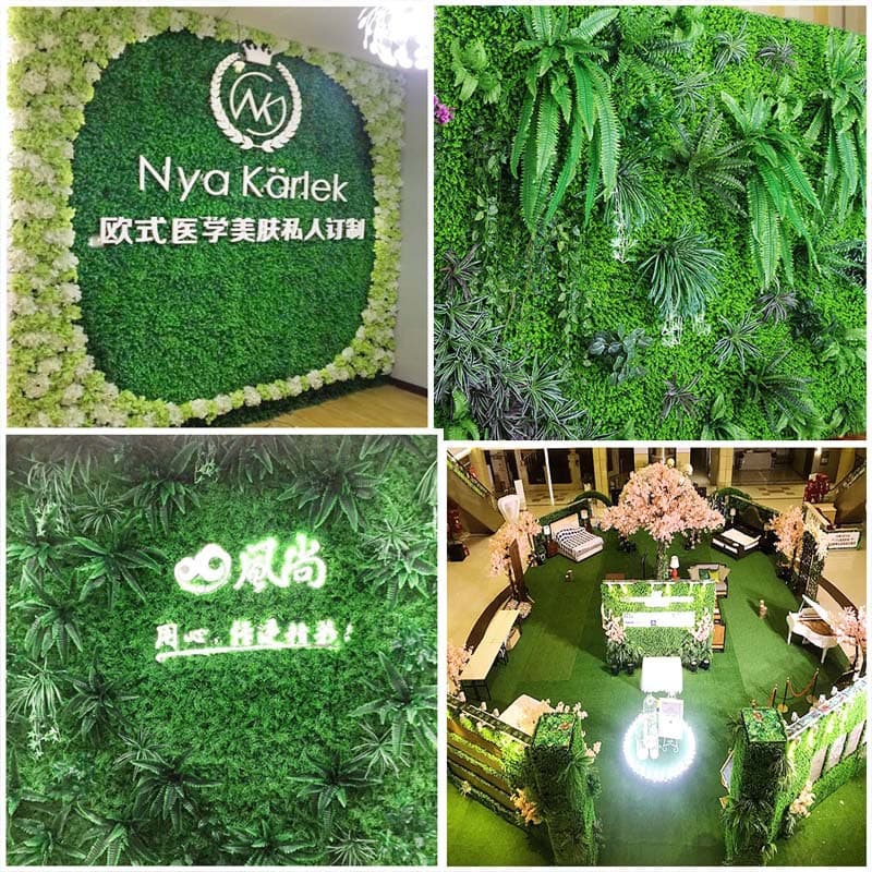 Artificial Plant Wall Turf Green Wall Artificial Wall Background Wall Decoration Eucalyptus Fake Turf Wall Image Wall
