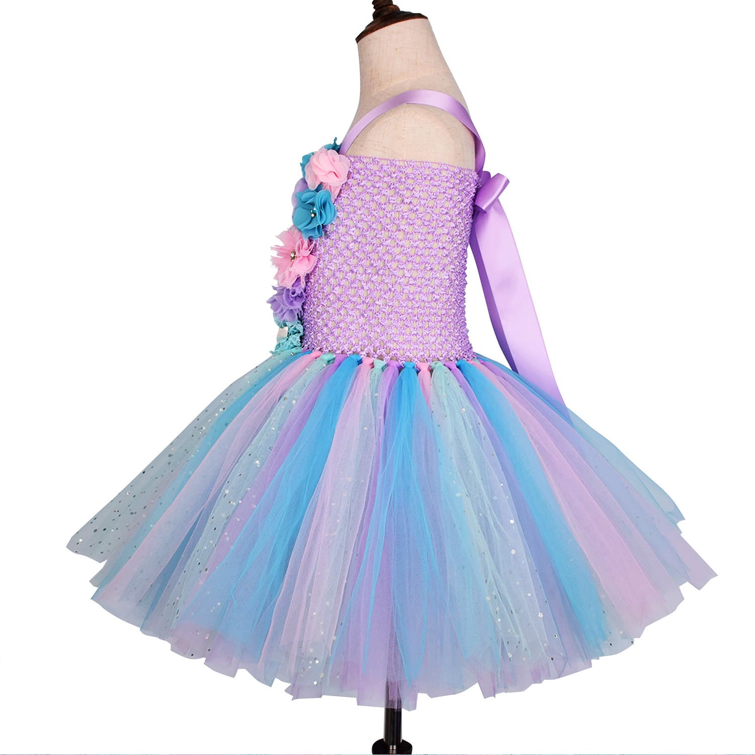 Mermaid Ariel Princess Dress with Headband, Girls Clothing Wholesale Tutu Dress