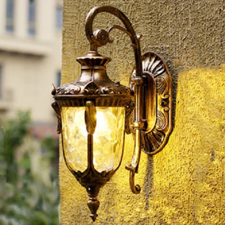 European Style Outdoor Wall Lamp Indoor/Outdoor Waterproof LED Wall Light Simple Corridor Gate Balcony Villa Courtyard Light
