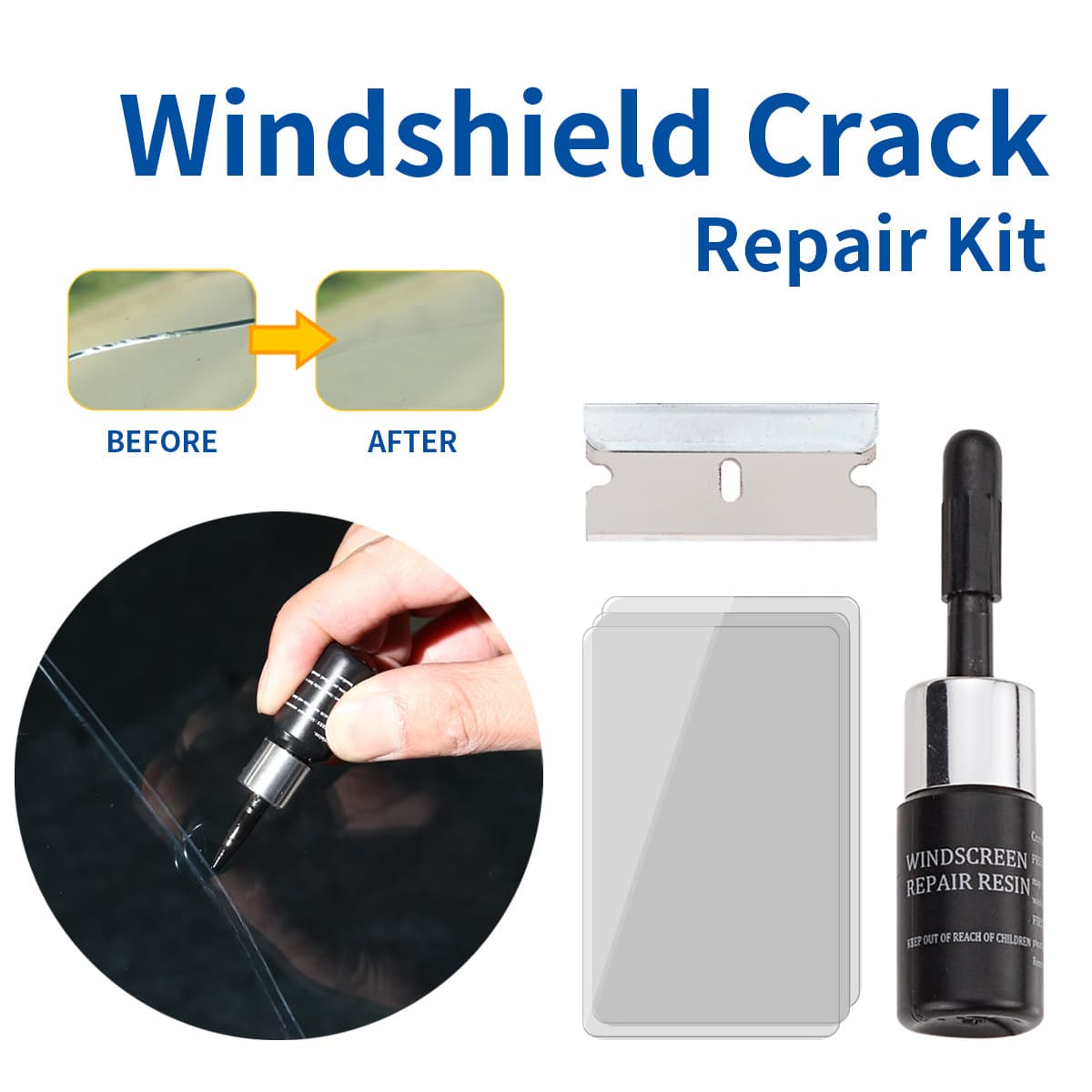Invisible Glass Repair Fluid - Cross-border Hot Product Windshield Crack/Scratch Repair Tool (Factory Direct)