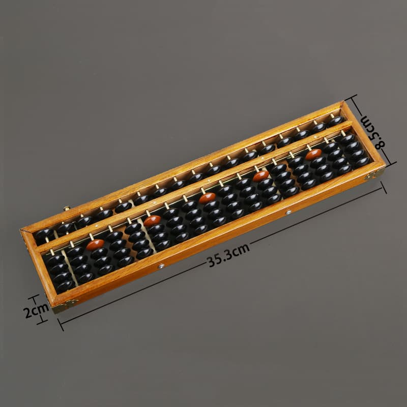 Abacus, 17-Rod Wooden Mental Calculation Abacus, Accounting and Finance Student Vocational School Special 5-Bead Abacus, One-Key Reset