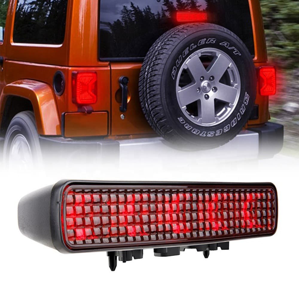 LED High Mount Brake Light Car Modification Brake Light Accessory Compatible with Jeep Wrangler JL 2018+