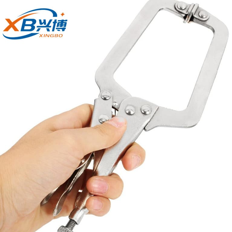 Xingbo cross-border hot-selling 9-inch extended C-type locking pliers high carbon steel welding fixing clamp multi-function woodworking clamp