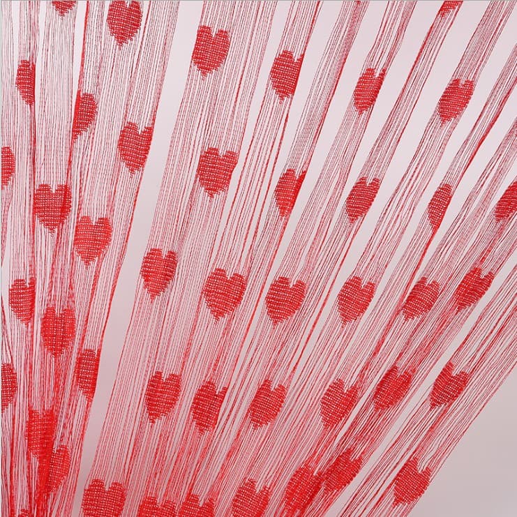 Temu Shein Labeling Service 1x2m Small Heart String Curtain Love Heart Door Curtain Partition Decoration Hallway Hanging Curtain